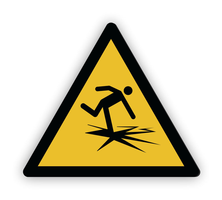 Warnzeichen (W043) Warnung vor dünnem Eis - nach DIN EN ISO 7010