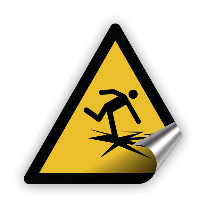 Warnzeichen (W043) Warnung vor dünnem Eis - nach DIN EN ISO 7010