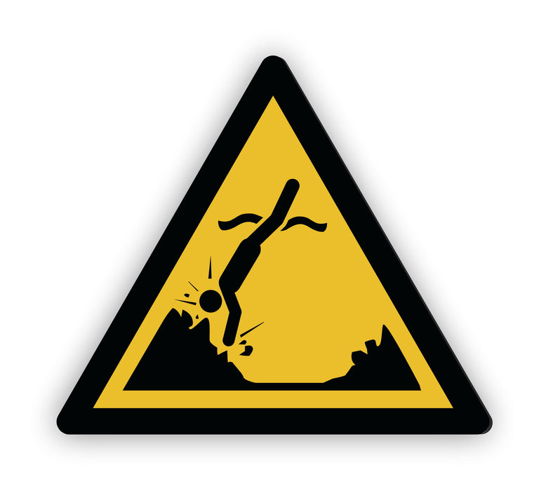 Warnzeichen (W049) Warnung vor Objekten unter der Wasseroberfläche - nach DIN EN ISO 7010