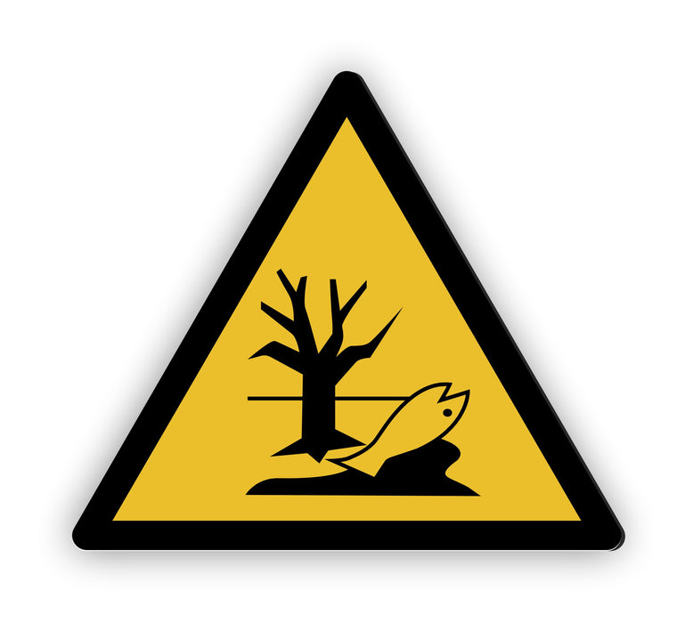 Warnzeichen (W072) Warnung vor umweltgefährdenden Stoffen oder Gemische - nach DIN EN ISO 7010