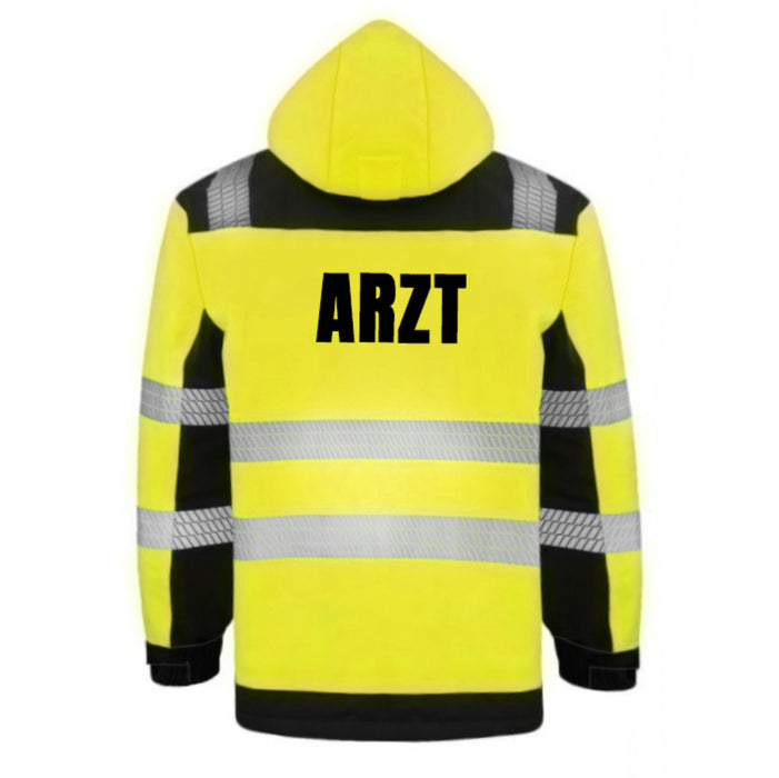 ARZT Softshell Winterjacke / Sicherheitsjacke mit Reißverschluss und Taschen