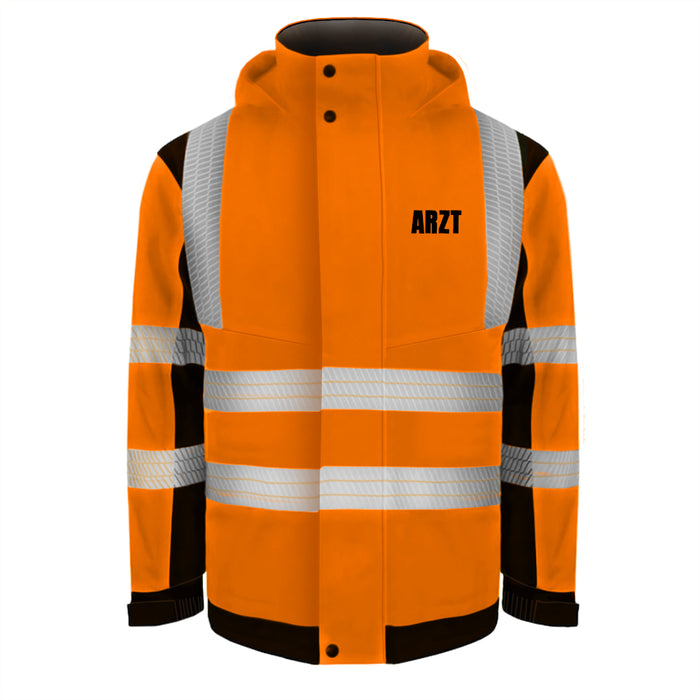 ARZT Softshell Winterjacke / Sicherheitsjacke mit Reißverschluss und Taschen
