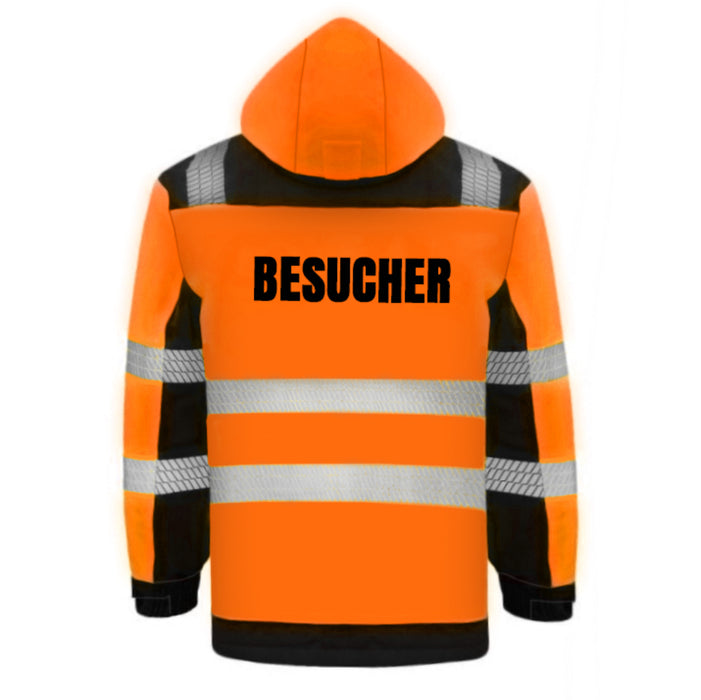 BESUCHER Softshell Winterjacke / Sicherheitsjacke mit Reißverschluss und Taschen