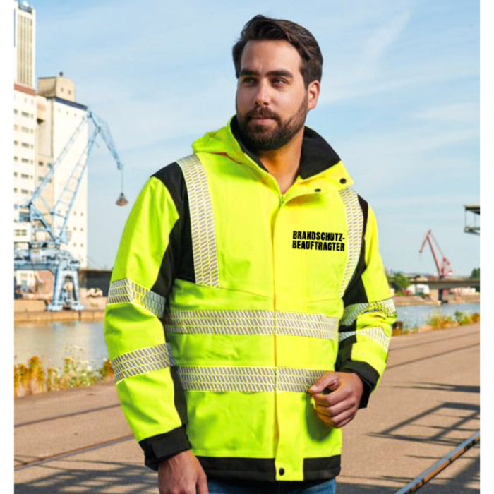 BRANDSCHUTZBEAUFTRAGTER Softshell Winterjacke / Sicherheitsjacke mit Reißverschluss und Taschen