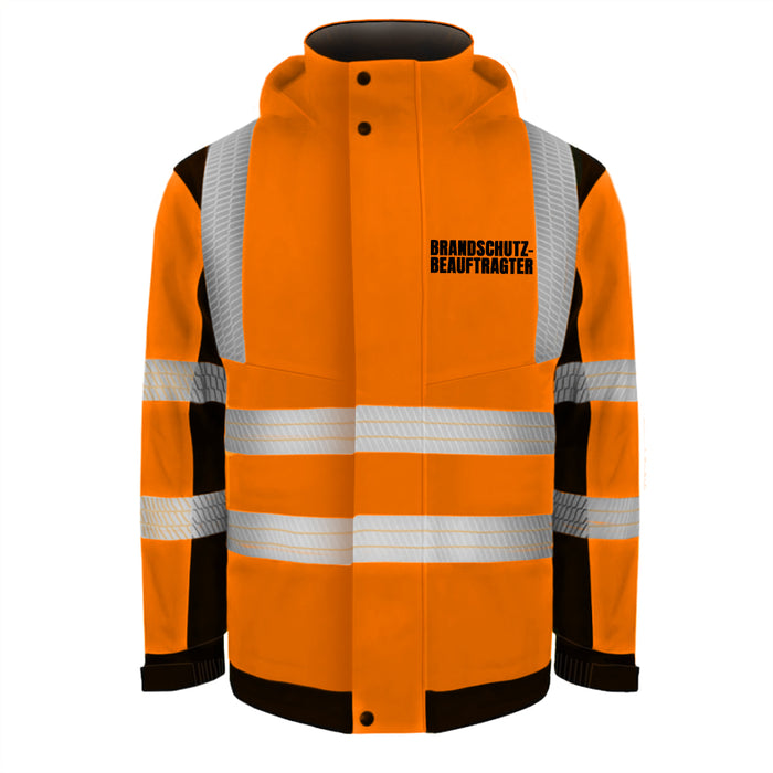 BRANDSCHUTZBEAUFTRAGTER Softshell Winterjacke / Sicherheitsjacke mit Reißverschluss und Taschen