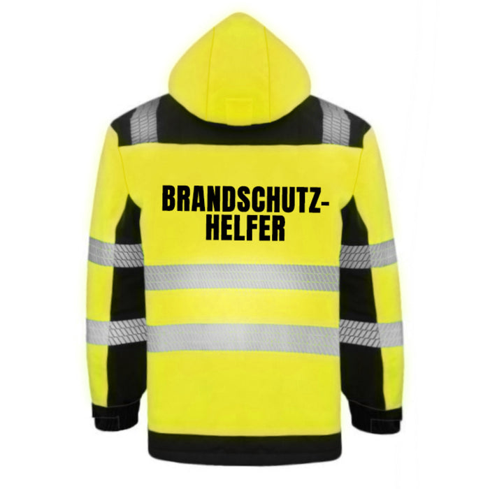 BRANDSCHUTZHELFER Softshell Winterjacke / Sicherheitsjacke mit Reißverschluss und Taschen