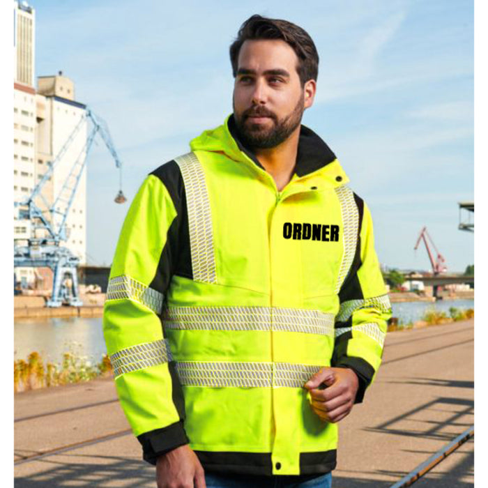 ORDNER Softshell Winterjacke / Sicherheitsjacke mit Reißverschluss und Taschen