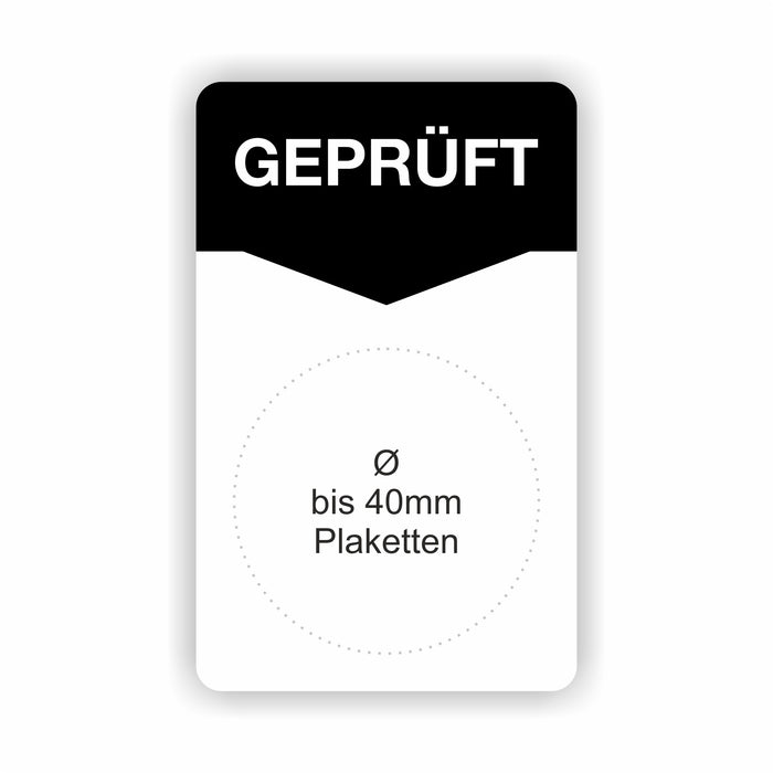 GEPRÜFT 40x80mm Grundetiketten / Grundträger / Untergrund